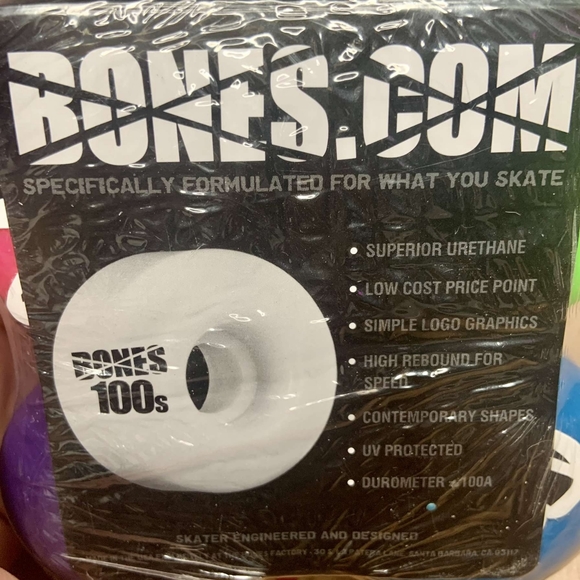 Bones multi-colour skateboard wheels - Picture 3 of 3